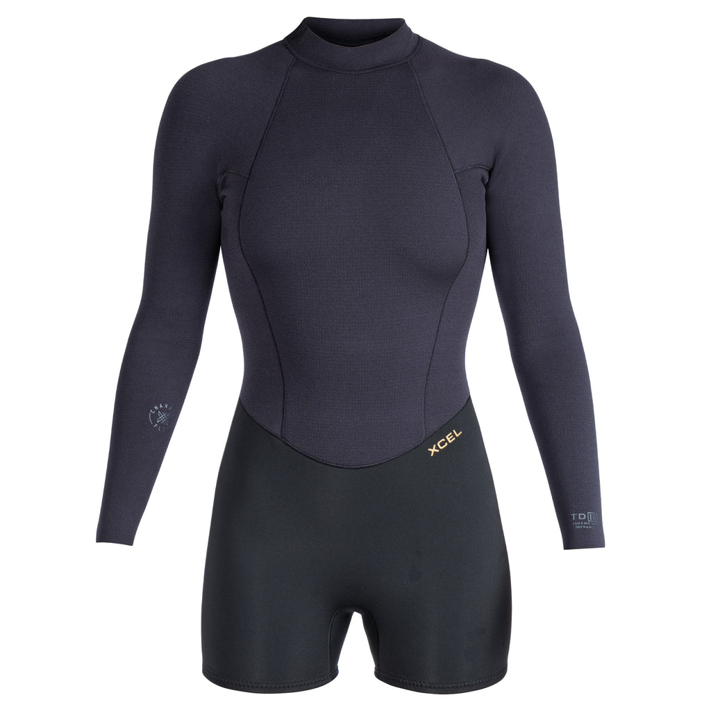 Women's Comp+ L/S Back Zip Boy Cut Springsuit 2/1.5mm